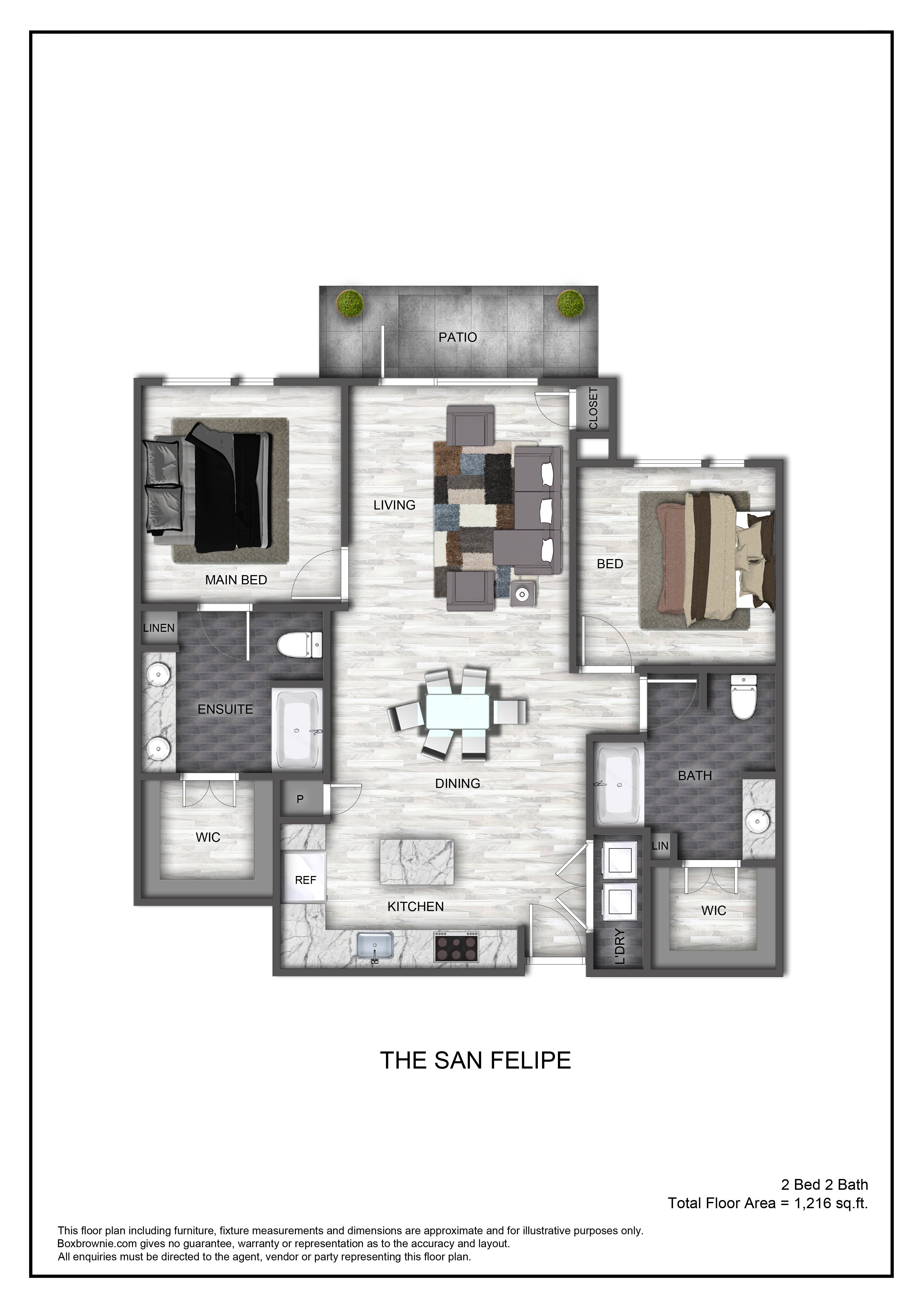 Floor plan layout diagram for B3